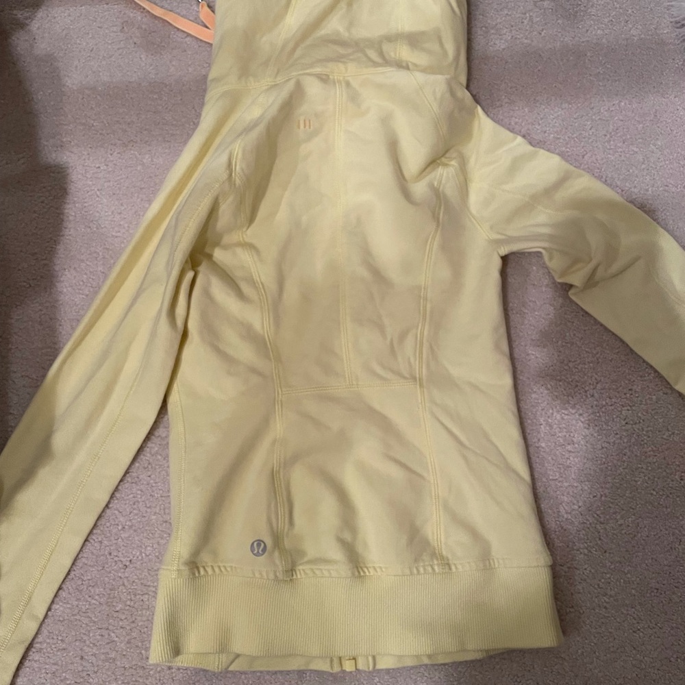 Yellow lululemon zip up! Size 2